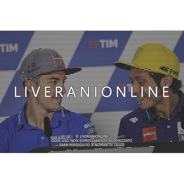 08.09.2016. Misano, Rimini, Italia.Maverick Vinales e Valentino Rossi durante la conferenza stampa. Agenzia Aldo Liverani s.a.s.