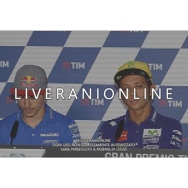 Misano Adriatico ( RN ) 08/09/16 Misano World Circuit Marco Simoncelli. Gran Premio TIM di San Marino e della Riviera di Rimini 2016 - MOTOGP Nella foto: Maverick ViÃ±ales ( ESP ) su SUZUKI e Valentino Rossi ( ITA ) su YAMAHA PH Lauro Montagnini / AGENZIA ALDO LIVERANI SAS