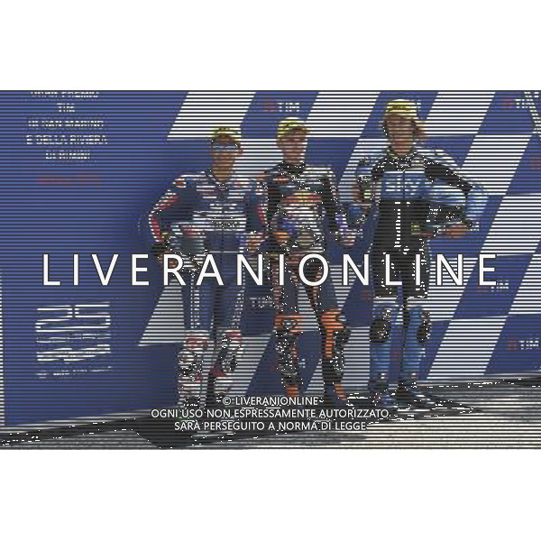 10.09.2016. Misano World Circuit, Misano. Enea Bastianini, Brad Binder, Niccol˜ Bulega. FOTO G. PIAZZOLLA AG ALDO LIVERANI SAS