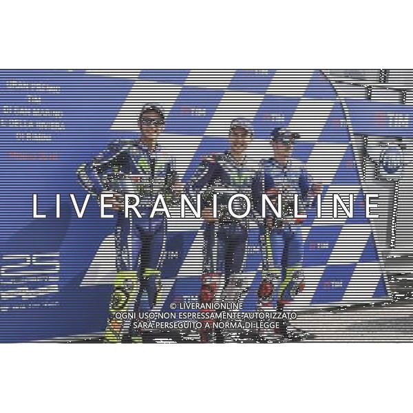 10.09.2016. Misano World Circuit, Misano. Rossi, Lorenzo, Vinales. FOTO G. PIAZZOLLA AG ALDO LIVERANI SAS