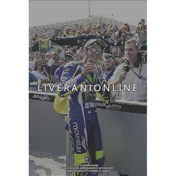 11.09.2016. Misano World Circuit, Misano. Valentino Rossi (Movistar Yamaha)/ Motomondiale Gran Premio TIM di San Marino e della Riviera di Rimini 11/09/2016 Motociclismo Â© PIAZZOLLA / AGENZIA ALDO LIVERANI SAS