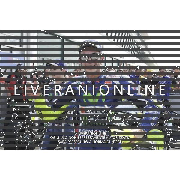 11.09.2016. Misano World Circuit, Misano. Valentino Rossi (Movistar Yamaha)/ Motomondiale Gran Premio TIM di San Marino e della Riviera di Rimini 11/09/2016 Motociclismo Â© PIAZZOLLA / AGENZIA ALDO LIVERANI SAS