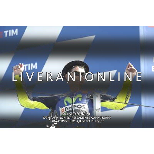 11.09.2016. Misano World Circuit, Misano. Valentino Rossi (Movistar Yamaha)/ Motomondiale Gran Premio TIM di San Marino e della Riviera di Rimini 11/09/2016 Motociclismo Â© PIAZZOLLA / AGENZIA ALDO LIVERANI SAS