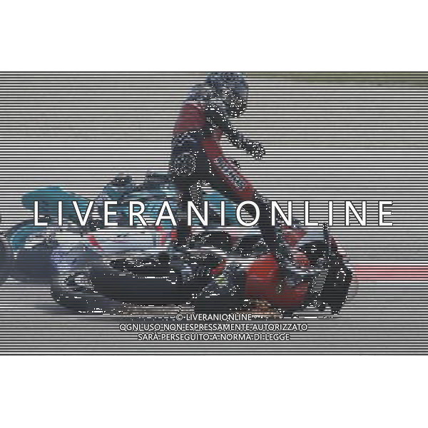 Misano Adriatico ( RN ) 11/09/16 Misano World Circuit Marco Simoncelli. Gran Premio TIM di San Marino e della Riviera di Rimini 2016 - Moto2 Nella foto: Incidente fra Xavier Simeon ( BEL ) su SPEED UP e Axel Pons ( ESP ) su KALEX PH Lauro Montagnini *** Local Caption *** / AGENZIA ALDO LIVERANI SAS