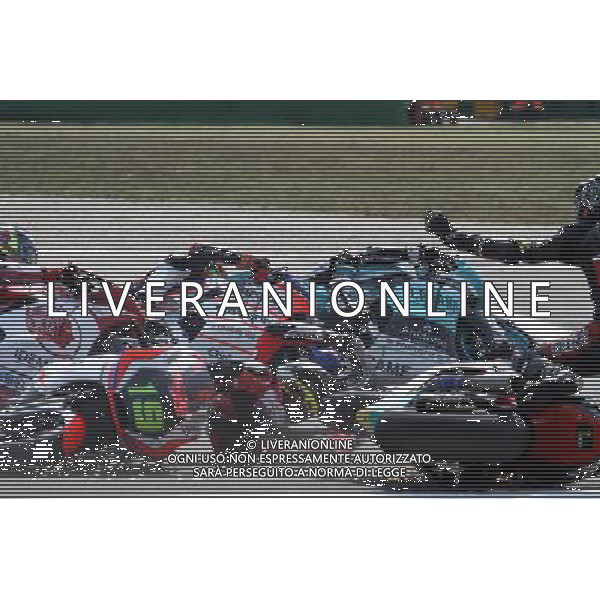 Misano Adriatico ( RN ) 11/09/16 Misano World Circuit Marco Simoncelli. Gran Premio TIM di San Marino e della Riviera di Rimini 2016 - Moto2 Nella foto: Incidente fra Xavier Simeon ( BEL ) su SPEED UP e Axel Pons ( ESP ) su KALEX PH Lauro Montagnini *** Local Caption *** / AGENZIA ALDO LIVERANI SAS