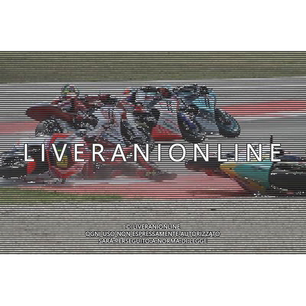 Misano Adriatico ( RN ) 11/09/16 Misano World Circuit Marco Simoncelli. Gran Premio TIM di San Marino e della Riviera di Rimini 2016 - Moto2 Nella foto: Incidente fra Xavier Simeon ( BEL ) su SPEED UP e Axel Pons ( ESP ) su KALEX PH Lauro Montagnini *** Local Caption *** / AGENZIA ALDO LIVERANI SAS