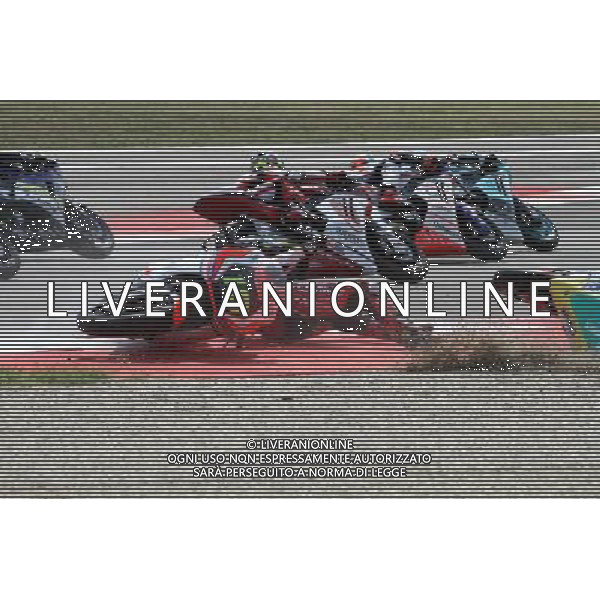Misano Adriatico ( RN ) 11/09/16 Misano World Circuit Marco Simoncelli. Gran Premio TIM di San Marino e della Riviera di Rimini 2016 - Moto2 Nella foto: Incidente fra Xavier Simeon ( BEL ) su SPEED UP e Axel Pons ( ESP ) su KALEX PH Lauro Montagnini *** Local Caption *** / AGENZIA ALDO LIVERANI SAS