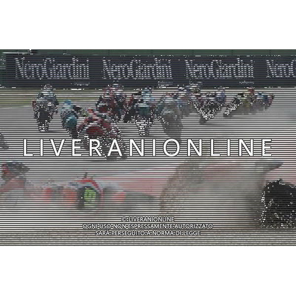 Misano Adriatico ( RN ) 11/09/16 Misano World Circuit Marco Simoncelli. Gran Premio TIM di San Marino e della Riviera di Rimini 2016 - Moto2 Nella foto: Incidente fra Xavier Simeon ( BEL ) su SPEED UP e Axel Pons ( ESP ) su KALEX PH Lauro Montagnini *** Local Caption *** / AGENZIA ALDO LIVERANI SAS