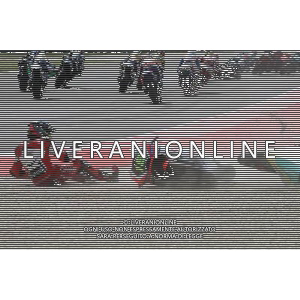 Misano Adriatico ( RN ) 11/09/16 Misano World Circuit Marco Simoncelli. Gran Premio TIM di San Marino e della Riviera di Rimini 2016 - Moto2 Nella foto: Incidente fra Xavier Simeon ( BEL ) su SPEED UP e Axel Pons ( ESP ) su KALEX PH Lauro Montagnini *** Local Caption *** / AGENZIA ALDO LIVERANI SAS
