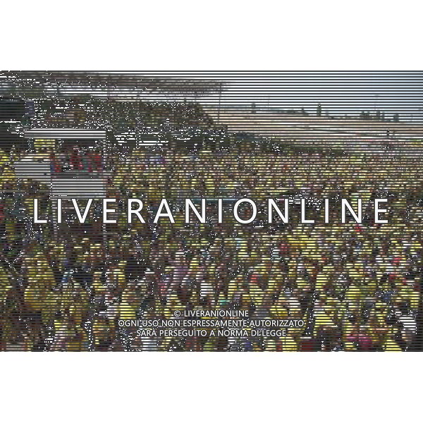 Misano Adriatico ( RN ) 11/09/16 Misano World Circuit Marco Simoncelli. Gran Premio TIM di San Marino e della Riviera di Rimini 2016 - MOTOGP Nella foto: tifosi di Valentino Rossi PH Lauro Montagnini / AGENZIA ALDO LIVERANI SAS