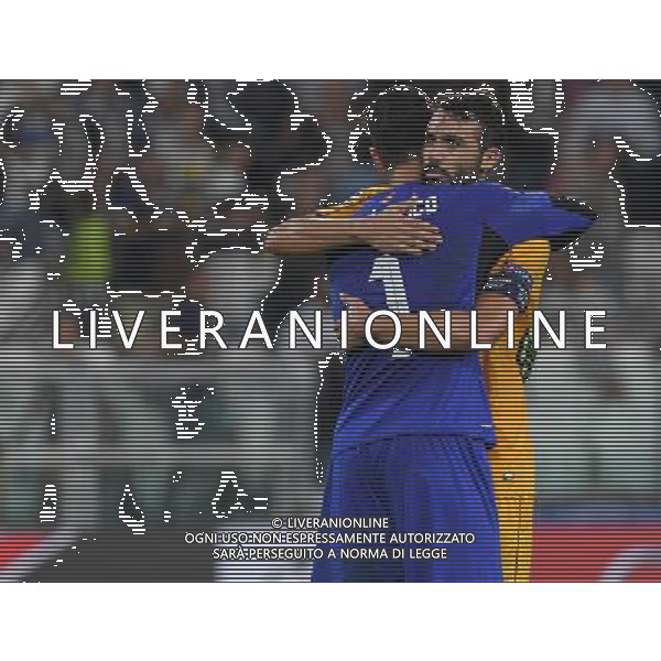 UEFA Champions League 2016/2017 Finale Fase a Girone Gruppo H Torino - 14.09.2016 Juventus-Siviglia Nella Foto:abbraccio finale iborra e rico /Ph.Vitez-Ag. Aldo Liverani