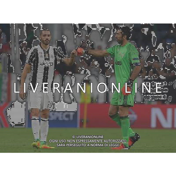 UEFA Champions League 2016/2017 Finale Fase a Girone Gruppo H Torino - 14.09.2016 Juventus-Siviglia Nella Foto:bonucci buffon /Ph.Vitez-Ag. Aldo Liverani