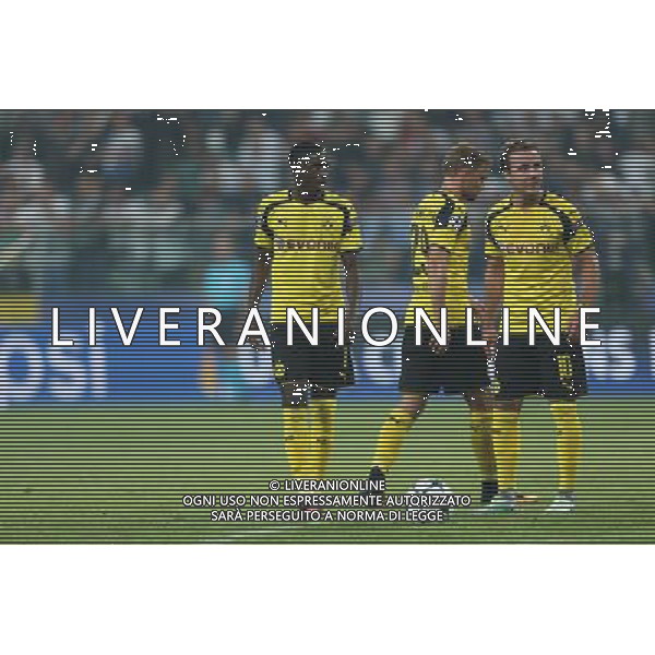 14.09.2016 WARSZAWA, LAZIENKOWSKA 3 PILKA NOZNA (FOOTBALL), LIGA MISTRZOW UEFA , FAZA GRUPOWA - GRUPA F ( UEFA CHAMPIONS LEAGUE - GROUP STAGE, GROUP F) MECZ (GAME) LEGIA WARSZAWA - BVB BORUSSIA DORTMUND NZ OUSMANE DEMBELE, MARIO GOTZE FOTO LUKASZ GROCHALA/CYFRASPORT / NEWSPIX.PL --- Newspix.pl AG ALDO LIVERANI SAS ONLY ITALY *** Local Caption *** www.newspix.pl mail us: info@newspix.pl call us: 0048 022 23 22 222 --- Polish Picture Agency by Ringier Axel Springer Poland