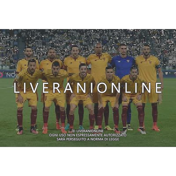 UEFA Champions League 2016/2017 Finale Fase a Girone Gruppo H Torino - 14.09.2016 Juventus-Siviglia Nella Foto:Siviglia Squadra Formazione Rico,Kranevitter,Iborra,N\'Zonzi,Sarabia,Escudero,Vitolo,Pareja,Vazquez,Rami,Mercado /Ph.Vitez-Ag. Aldo Liverani
