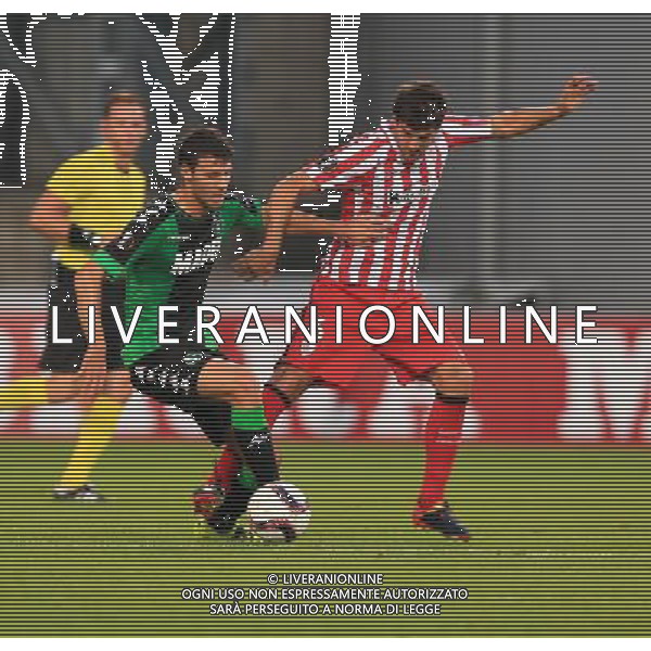 SASSUOLO - ATLETICO BILBAO UEFA EUROPA LEAGUE 15 SETTEMBRE 2016 NELLA FOTO MAZZITELLI E SAN JOSE\' Â©GS / AGENZIA ALDO LIVERANI SAS
