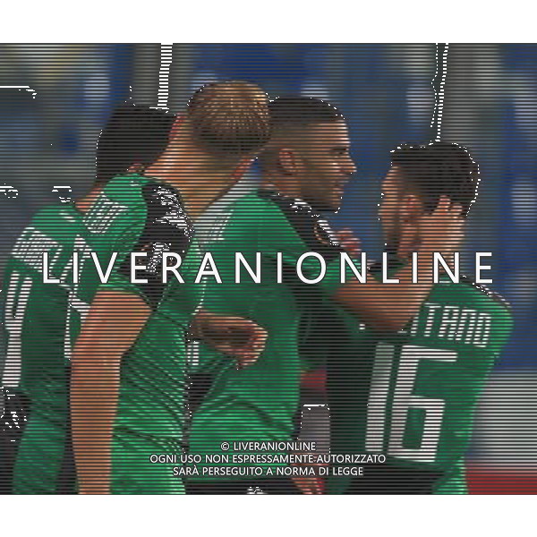 SASSUOLO - ATLETICO BILBAO UEFA EUROPA LEAGUE 15 SETTEMBRE 2016 NELLA FOTO ESULTANZA DOPO IL GOL DI DEFREL ©GS / AGENZIA ALDO LIVERANI SAS