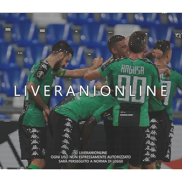 SASSUOLO - ATLETICO BILBAO UEFA EUROPA LEAGUE 15 SETTEMBRE 2016 NELLA FOTO ESULTANZA DOPO IL GOL DI DEFREL ©GS / AGENZIA ALDO LIVERANI SAS