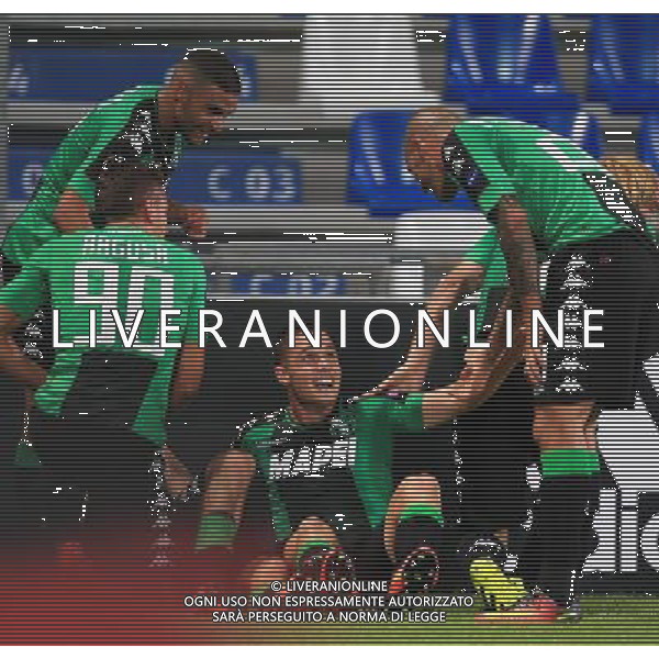 SASSUOLO - ATLETICO BILBAO UEFA EUROPA LEAGUE 15 SETTEMBRE 2016 NELLA FOTO ESULTANZA DOPO IL GOL DI LIROLA ©GS / AGENZIA ALDO LIVERANI SAS