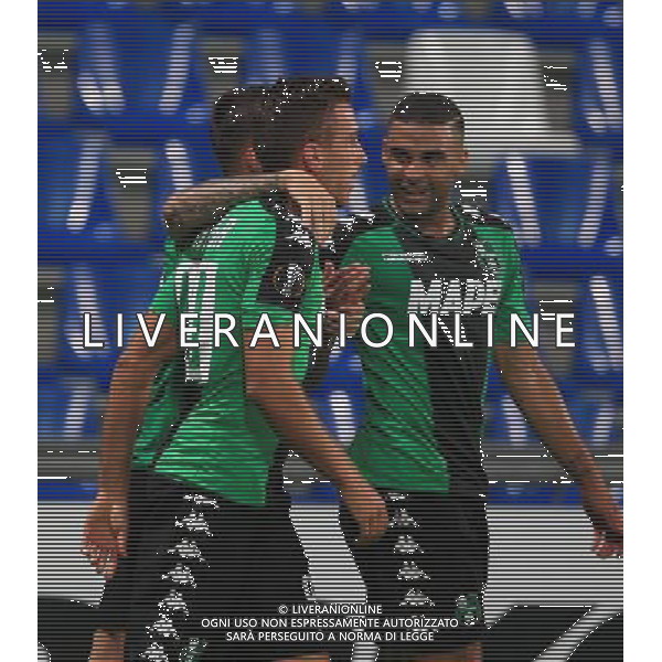 SASSUOLO - ATLETICO BILBAO UEFA EUROPA LEAGUE 15 SETTEMBRE 2016 NELLA FOTO ESULTANZA DOPO IL GOL DI LIROLA ©GS / AGENZIA ALDO LIVERANI SAS