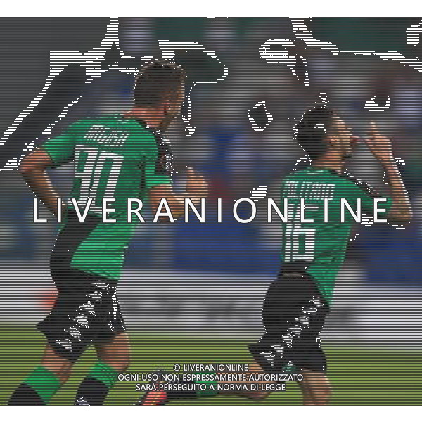 SASSUOLO - ATLETICO BILBAO UEFA EUROPA LEAGUE 15 SETTEMBRE 2016 NELLA FOTO ESULTANZA DOPO IL GOL DI POLITANO ©GS / AGENZIA ALDO LIVERANI SAS