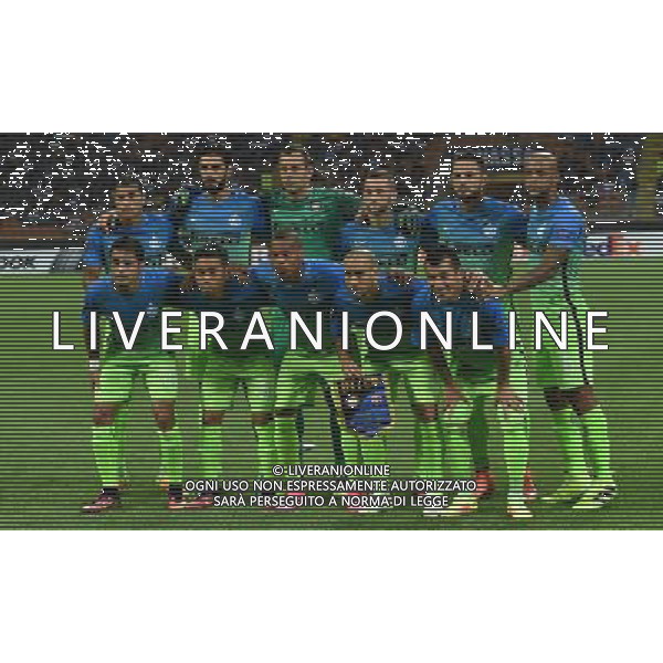 UEFA Europa League 2016/2017 Fase a Gironi Gruppo K Milano - 15.09.2016 Inter-Hapoel Beer Sheva Nella Foto:Inter Squadra Formazione Murillo,Ranocchio,Handanovic,Brozovic,D\'Ambrosio,Felipe Melo,Eder,Nagatomo,Biabiany,Palacio,Medel /Ph.Vitez-Ag. Aldo Liverani