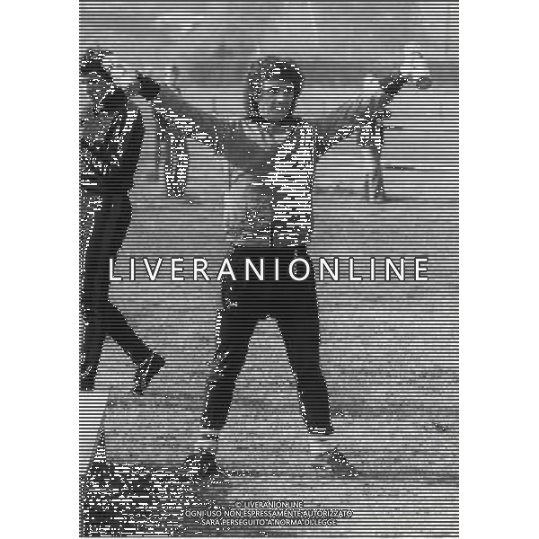 RETROSPETTIVA EVARISTO BECCALOSSI CALCIATORE NELLA FOTO EVARISTO BECCALOSSI CON LA MAGLIA DELL\'INTER AG ALDO LIVERANI SAS
