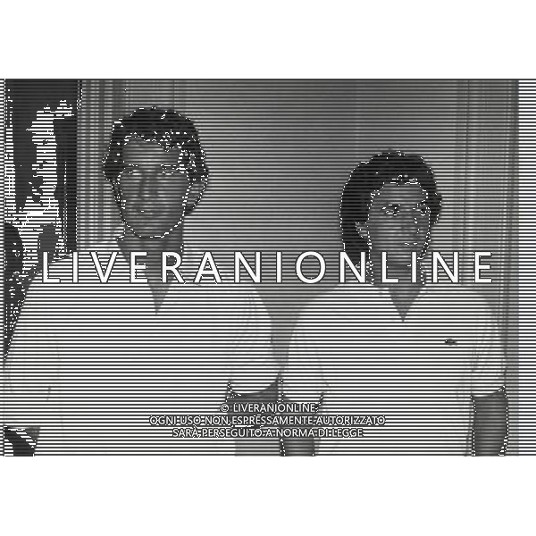 RETROSPETTIVA EVARISTO BECCALOSSI CALCIATORE NELLA FOTO EVARISTO BECCALOSSI CON BOCCHINO ROBERTO AG ALDO LIVERANI SAS