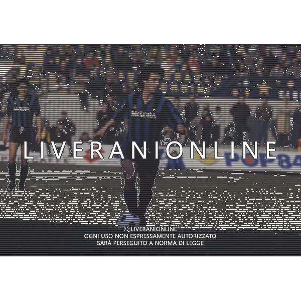 RETROSPETTIVA EVARISTO BECCALOSSI CALCIATORE NELLA FOTO EVARISTO BECCALOSSI CON LA MAGLIA DELL\'INTER AG ALDO LIVERANI SAS