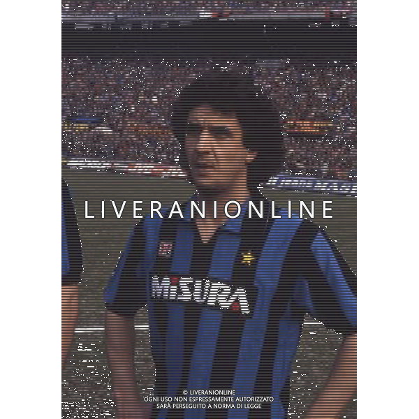 RETROSPETTIVA EVARISTO BECCALOSSI CALCIATORE NELLA FOTO EVARISTO BECCALOSSI CON LA MAGLIA DELL\'INTER AG ALDO LIVERANI SAS
