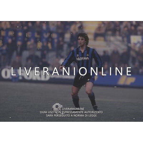 RETROSPETTIVA EVARISTO BECCALOSSI CALCIATORE NELLA FOTO EVARISTO BECCALOSSI CON LA MAGLIA DELL\'INTER AG ALDO LIVERANI SAS