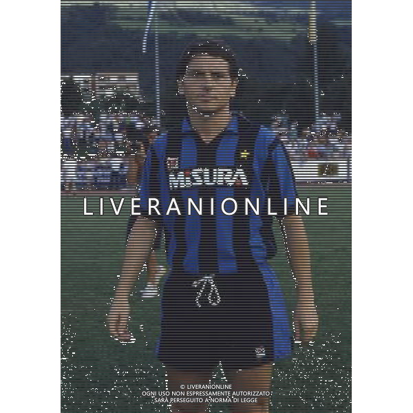 RETROSPETTIVA FRANCO SELVAGGI CALCIATORE NELLA FOTO FRANCO SELVAGGI CON LA MAGLIA DELL\'INTER AG ALDO LIVERANI SAS