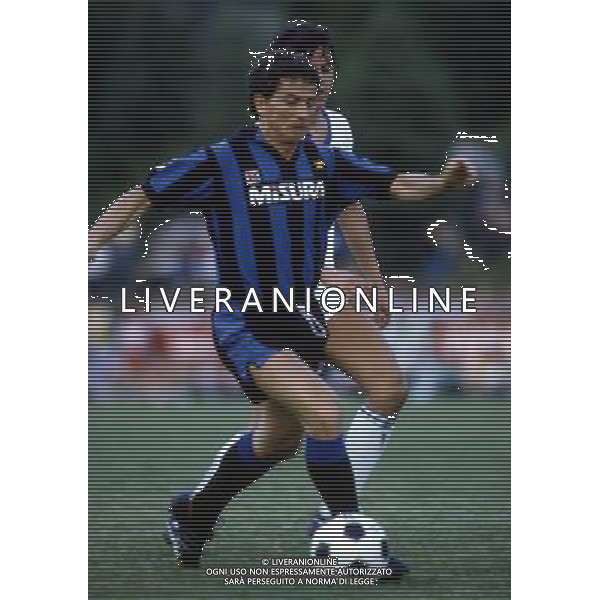 RETROSPETTIVA FRANCO SELVAGGI CALCIATORE NELLA FOTO FRANCO SELVAGGI CON LA MAGLIA DELL\'INTER AG ALDO LIVERANI SAS