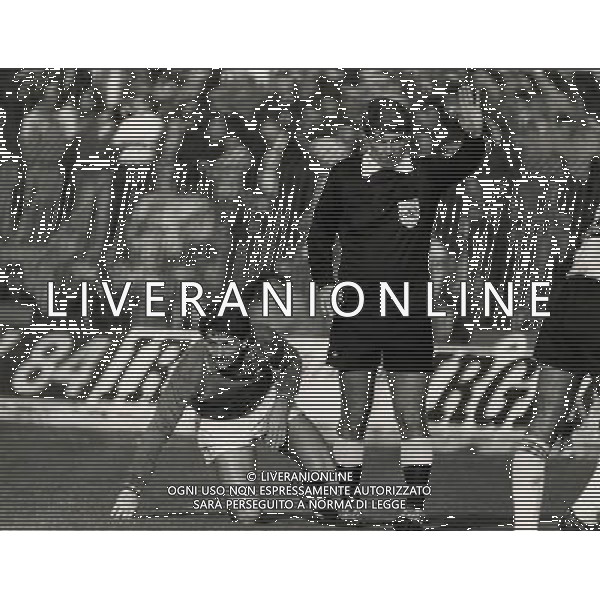 RETROSPETTIVA FRANCO SELVAGGI CALCIATORE NELLA FOTO FRANCO SELVAGGI CON LA AMGLIA DELLA NAZIONALE ITALIANA AG ALDO LIVERANI SAS