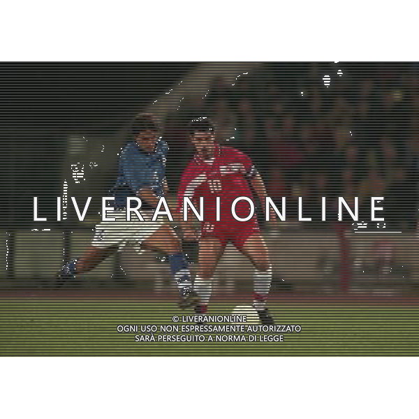 10-10-1998 UDINE STADIO FRIULI ITALIA SVIZZERA NELLA FOTO CIRIACO SFORZA E PAOLO MALDINI AG ALDO LIVERANI SAS