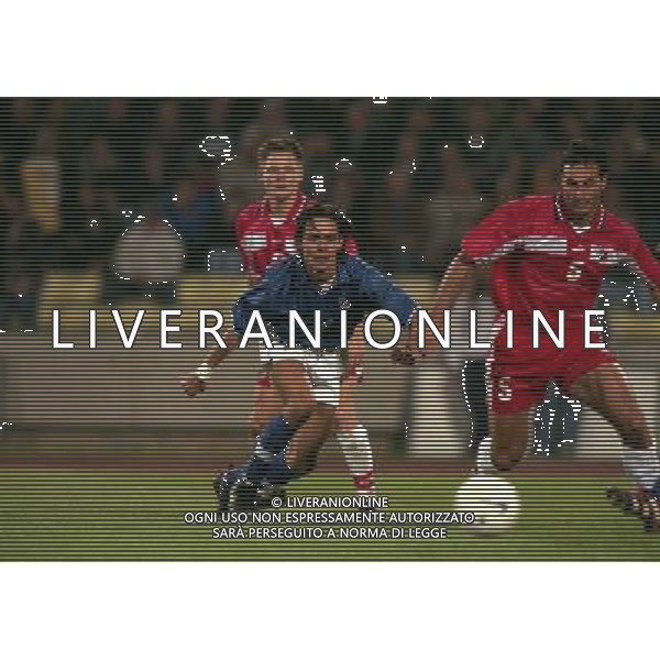 10-10-1998 UDINE STADIO FRIULI ITALIA SVIZZERA NELLA FOTO FILIPPO INZAGHI E VEGA AG ALDO LIVERANI SAS