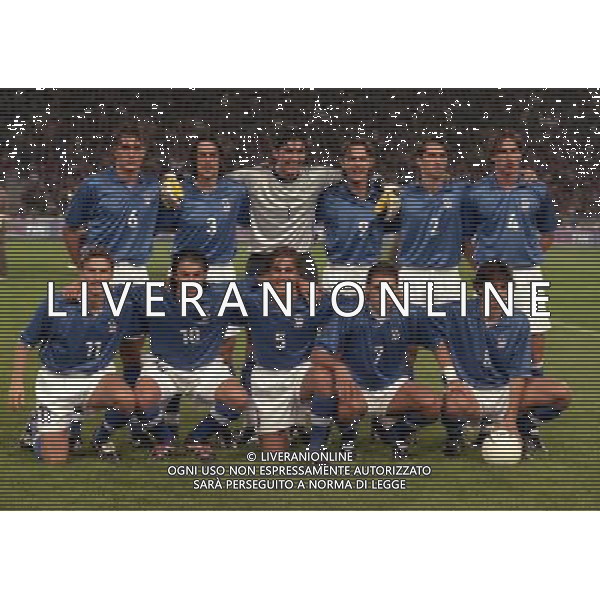 10-10-1998 UDINE STADIO FRIULI ITALIA SVIZZERA NELLA FOTO FORMAZIONE ITALIA PAOLO MALDINI-MORENO TORRICELLI-GIANLUIGI BUFFON-FILIPPO INZAGHI-CHRISTIAN PANUCCI-DINA BAGGIO SED EUSEBIO DI FRANCESCO-ALESSANDRO DEL PIERO-FABIO CANNAVARO-DIEGO FUSER-DEMETRIO ALBERTINI AG ALDO LIVERANI SAS