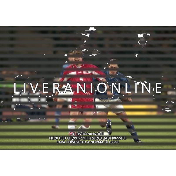 10-10-1998 UDINE STADIO FRIULI ITALIA SVIZZERA NELLA FOTO HENCHOZ-DIEGO FUSER AG ALDO LIVERANI SAS