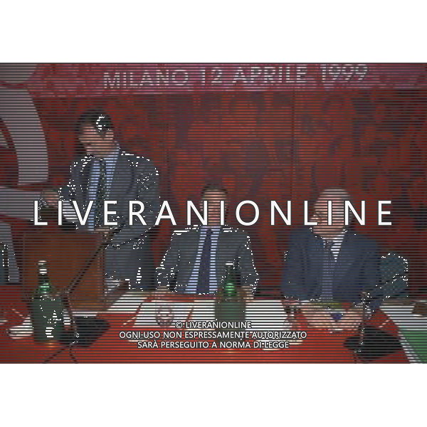 MILANO 12-04-1999 ASSEMBLEA AIC NELLA FOTO SERGIO CAMPANA CON AZEGLIO VICINI AG ALDO LIVERANI SAS