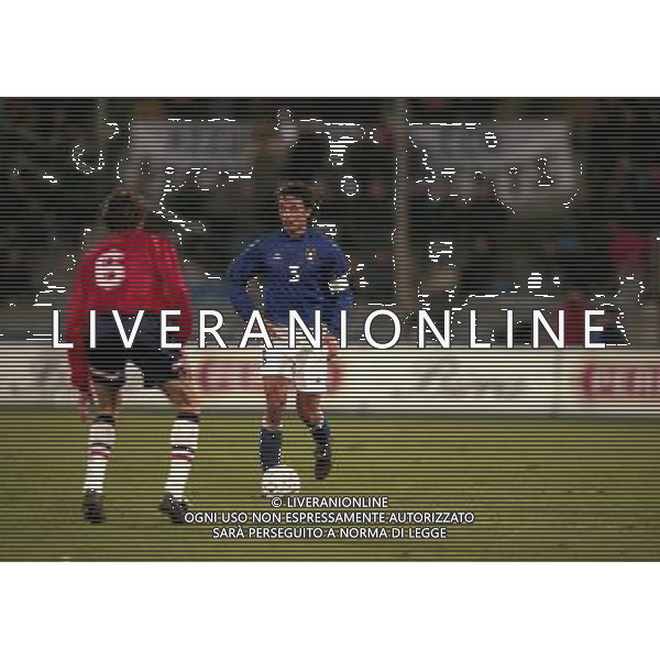 PISA 10-02-1999 ITALIA NORVEGIA NELLA FOTO PAOLO MALDINI AG ALDO LIVERANI SAS