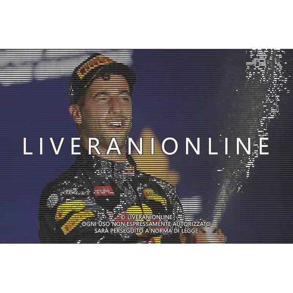 Daniel Ricciardo (AUS) Red Bull Racing celebrates his second position on the podium. 18.09.2016. Formula 1 World Championship, Rd 15, Singapore Grand Prix, Marina Bay Street Circuit, Singapore, Race Day. / AGENZIA ALDO LIVERANI SAS - ITALY ONLY EDITORIAL USE ONLY
