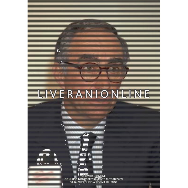 MILANO 03-03-1997 ASSEMBLEA DEI PRESIDENTI DI CALCIO IN LEGA NELLA FOTO FRANCO CARRARO AG ALDO LIVERANI SAS