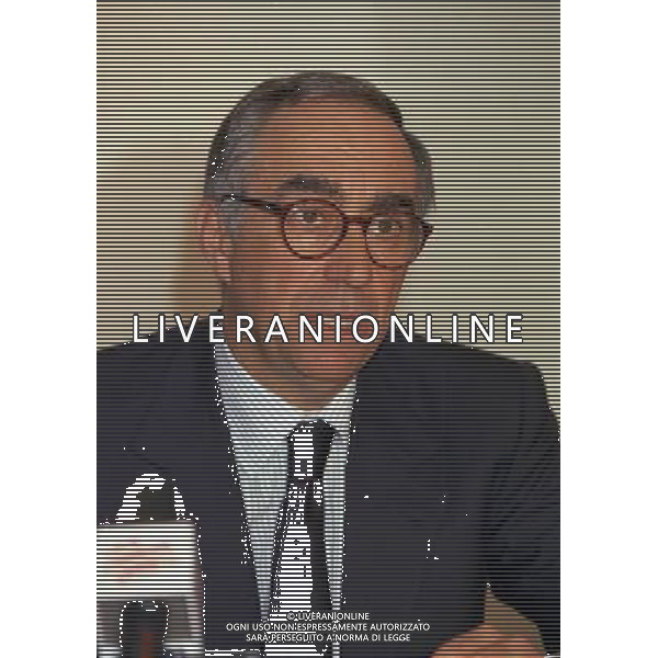 MILANO 03-03-1997 ASSEMBLEA DEI PRESIDENTI DI CALCIO IN LEGA NELLA FOTO FRANCO CARRARO AG ALDO LIVERANI SAS