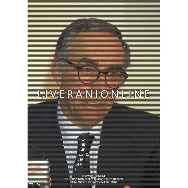 MILANO 03-03-1997 ASSEMBLEA DEI PRESIDENTI DI CALCIO IN LEGA NELLA FOTO FRANCO CARRARO AG ALDO LIVERANI SAS