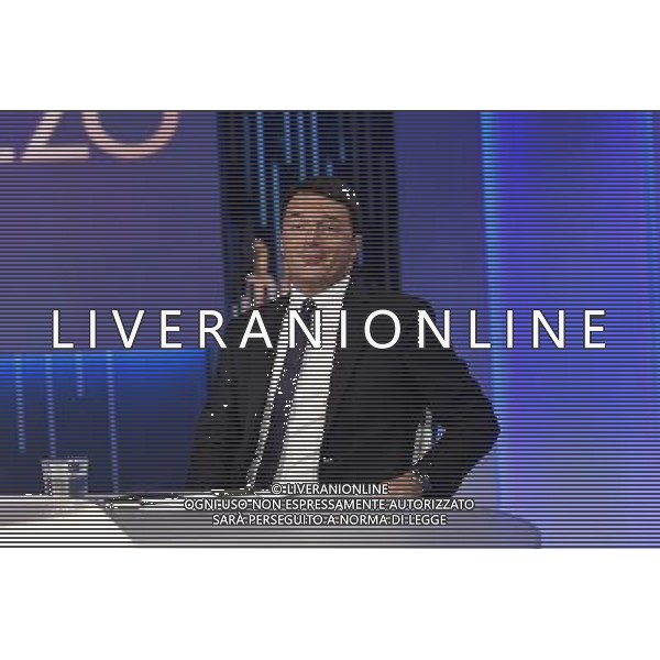 Matteo Renzi ospite della trasmissione televisiva \'Otto e Mezzo\' Roma 22 settembre 2016 Â©Corradetti / AGENZIA ALDO LIVERANI SAS 