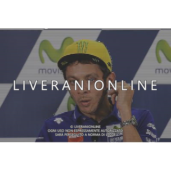 Motorland Aragon,Alcaniz, Spagna. Valentino Rossi durante la conferenza stamapa. Â©PIAZZOLLA / AGENZIA ALDO LIVERANI SAS 