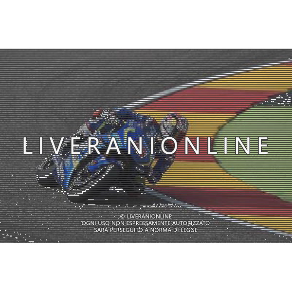23.09.2016.Motorland Aragon, Alcaniz, Spagna.Mavercik Vinales (Suzuki Ecstar) durante le libere. Â©PIAZZOLLA / AGENZIA ALDO LIVERANI SAS Prove Libere Motomondiale Motorland Aragon, Alcaniz, Spagna 23 settembre 2016 