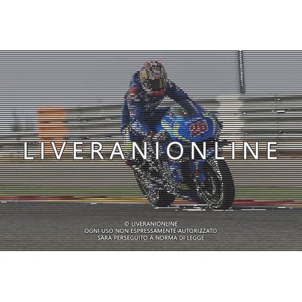 23.09.2016.Motorland Aragon, Alcaniz, Spagna.Mavercik Vinales (Suzuki Ecstar) durante le libere. Â©PIAZZOLLA / AGENZIA ALDO LIVERANI SAS Prove Libere Motomondiale Motorland Aragon, Alcaniz, Spagna 23 settembre 2016 