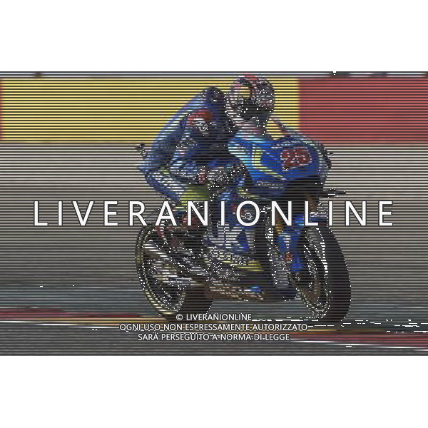 23.09.2016.Motorland Aragon, Alcaniz, Spagna.Mavercik Vinales (Suzuki Ecstar) durante le libere. Â©PIAZZOLLA / AGENZIA ALDO LIVERANI SAS Prove Libere Motomondiale Motorland Aragon, Alcaniz, Spagna 23 settembre 2016 
