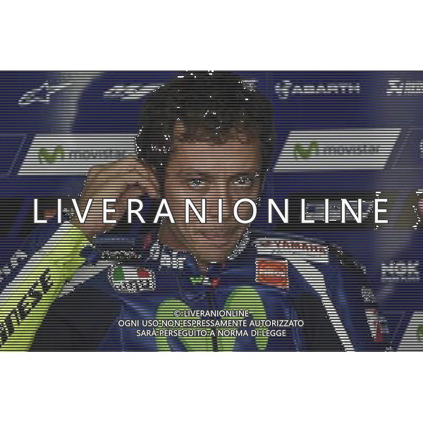 23.09.2016.Mortorland Aragon, Alcaniz, Spagna. Valentino rossi (Movistar Yamaha) durante le prove libere. Â©PIAZZOLLA / AGENZIA ALDO LIVERANI SAS Prove Libere Motomondiale Motorland Aragon, Alcaniz, Spagna 23 settembre 2016