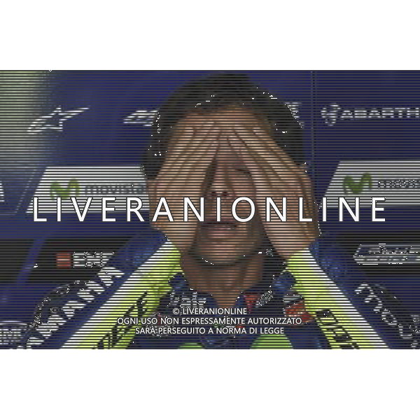 23.09.2016.Mortorland Aragon, Alcaniz, Spagna. Valentino rossi (Movistar Yamaha) durante le prove libere. Â©PIAZZOLLA / AGENZIA ALDO LIVERANI SAS Prove Libere Motomondiale Motorland Aragon, Alcaniz, Spagna 23 settembre 2016